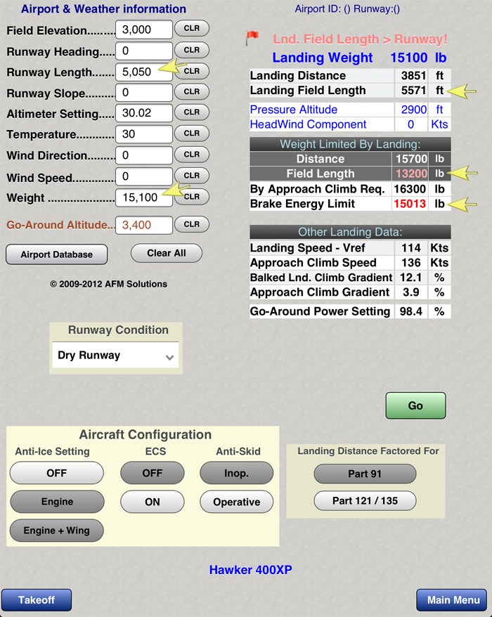 Aircraft Performance App For Beechjet 400A